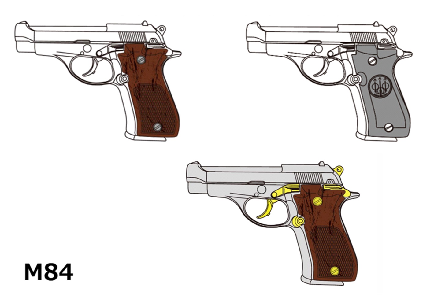 マルシン(Marushin) M84 X-PFC 発火式モデルガン用 スペアマガジン 【BK/SV】