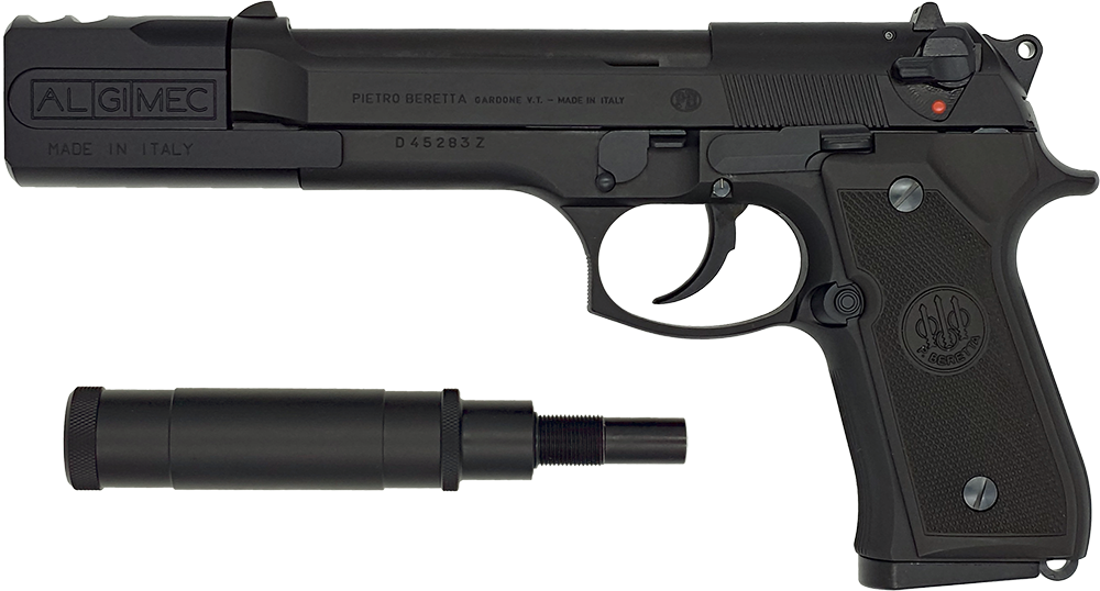 タナカ Beretta 92FS “Professional Comp” Evolution 2 HW ALL Black with Suppressor モデルガン