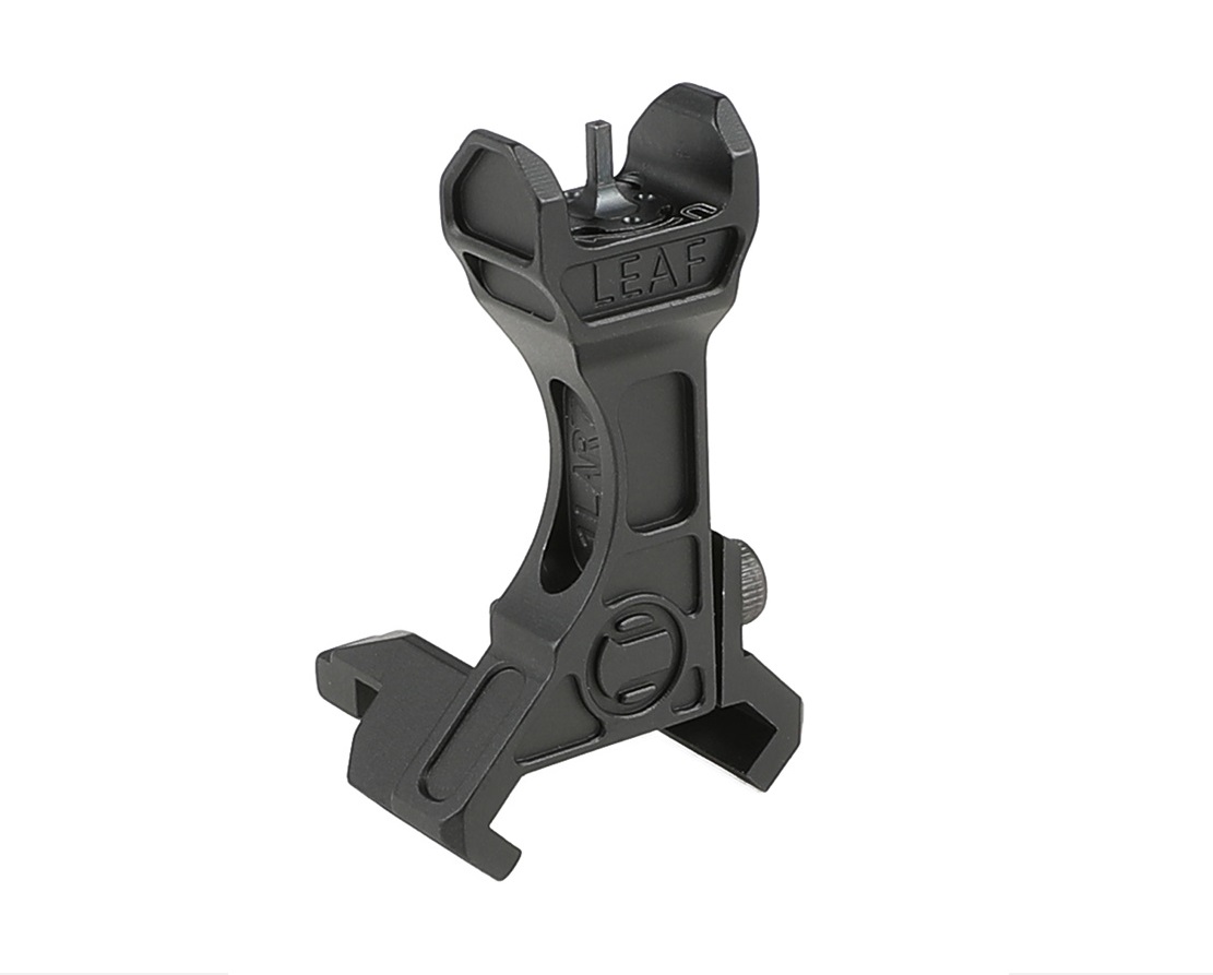 Airsoft Artisan Railscales Leaf-PEQスタイル フィクスドフロントサイト　BK/DE