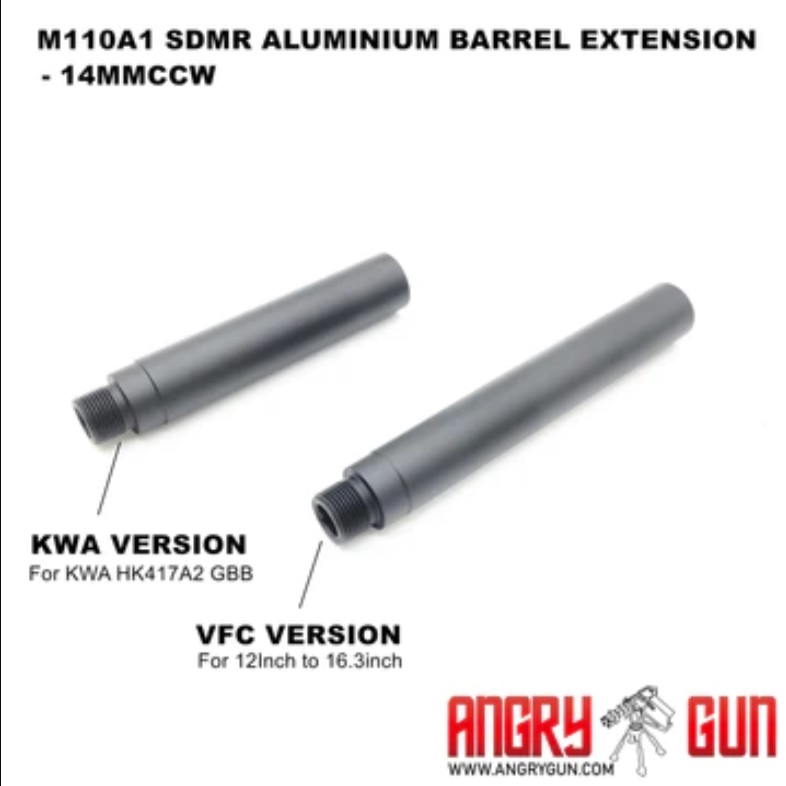 ANGRY GUN M110A1 SDMR エクステンションアウターバレル (14mm逆ネジ)