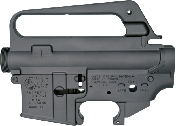 AngryGun マルイM4MWS対応 M16A1(M653) レシーバーセット (ロールスタンプ仕様/6061-T6アルミ）