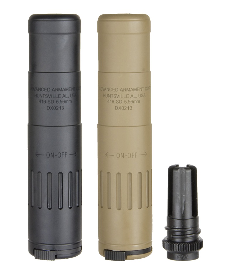 ANGRY GUN AAC M4-2000 Devgruタイプ QDサイレンサー&BlackOut ハイダーセット 【BK/FDE】