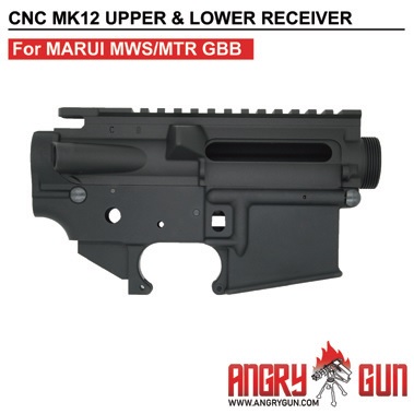 ★送料無料★ANGRY GUN マルイM4MWS対応 MK12 レシーバーセット (ロールスタンプ仕様/6061-T6アルミ）
