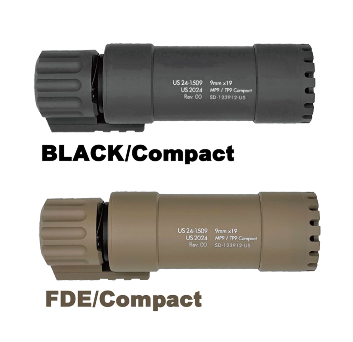 ANGRY GUN KWA MP9/TP9(System7)対応 B&T RBS Compactタイプ QDサイレンサー 【BK/FDE】