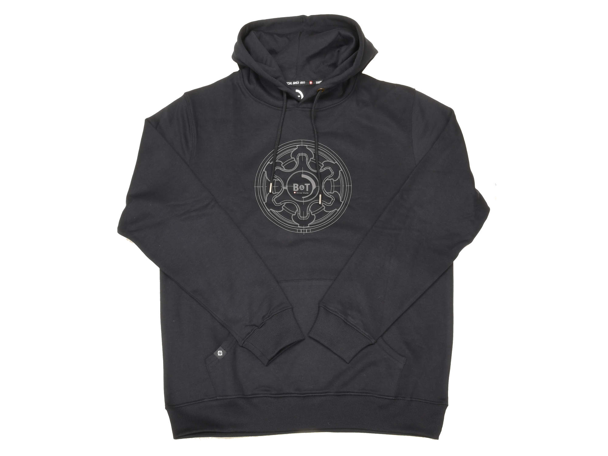 B&T TEXTIL Hoodie パーカー/Men/メタルキーリング付き (Black)