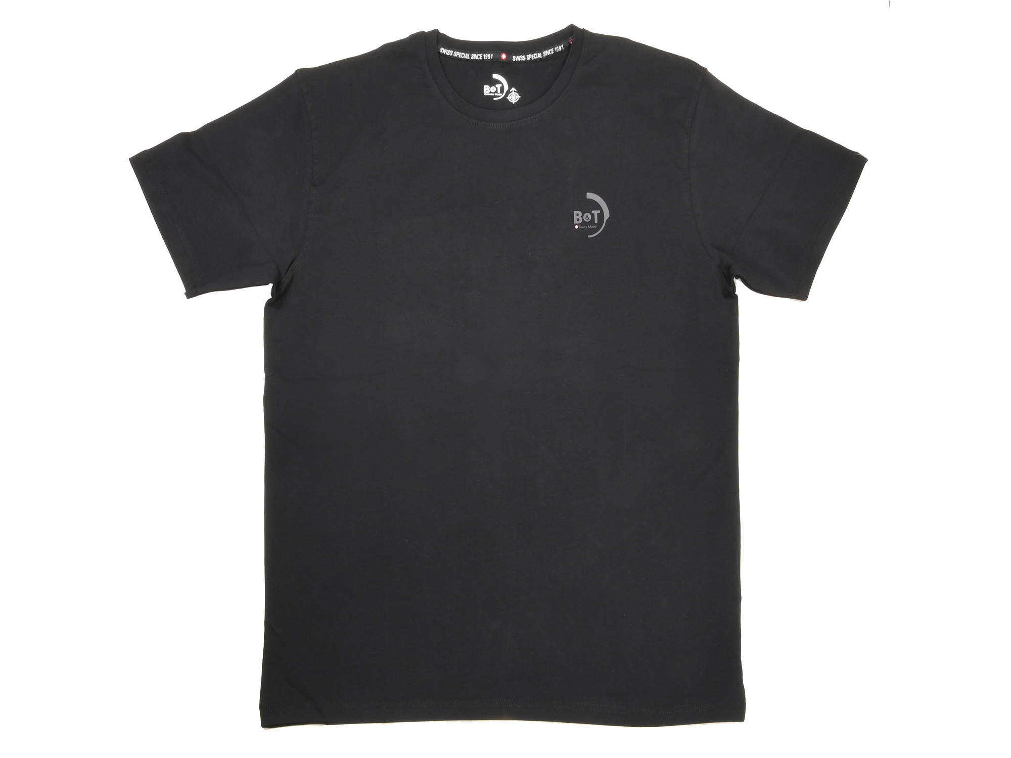 B&T TEXTIL Tシャツ/Straight Cut 02/メタルキーリング付き (Black)