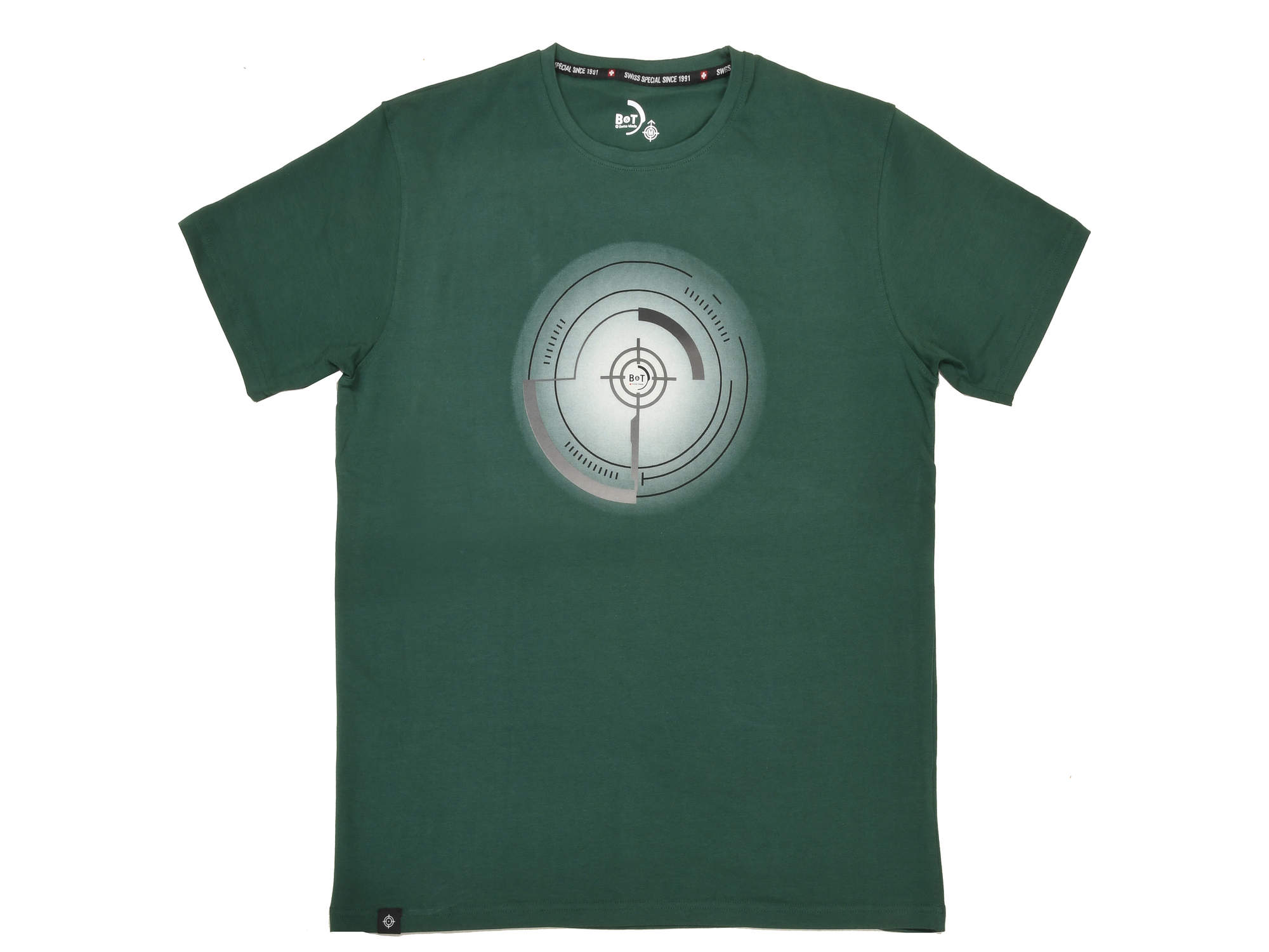 B&T TEXTIL Tシャツ/Straight Cut 03/メタルキーリング付き (Dark Green)