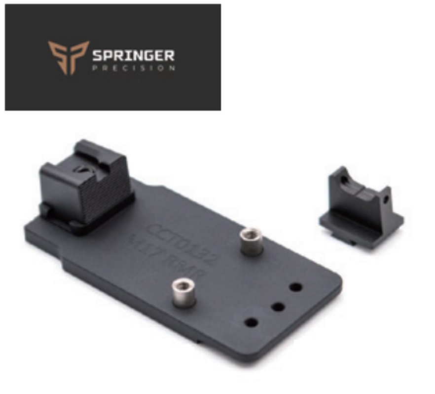 C&C Tac SPRINGER PRECISION Front Co-Witness Opticsスタイル Trijicon RMRドットサイトマウントベース (SIG M17/M18 GBB対応)