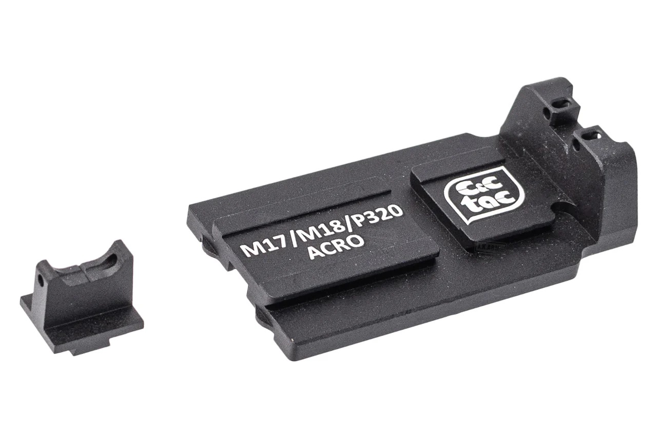 C&C Tac ACRO ドットサイトマウントプレートセット BK (VFC/SIG AIR P320/M17/M18対応)