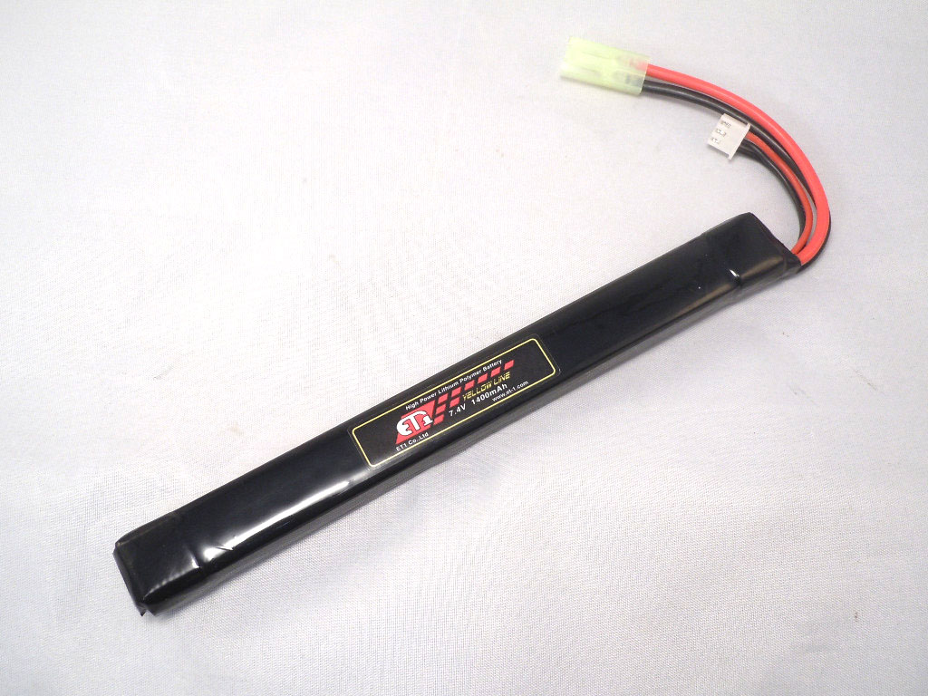 ET1イエローライン LIPO Y 7.4v 1400mAh（AKタイプ）