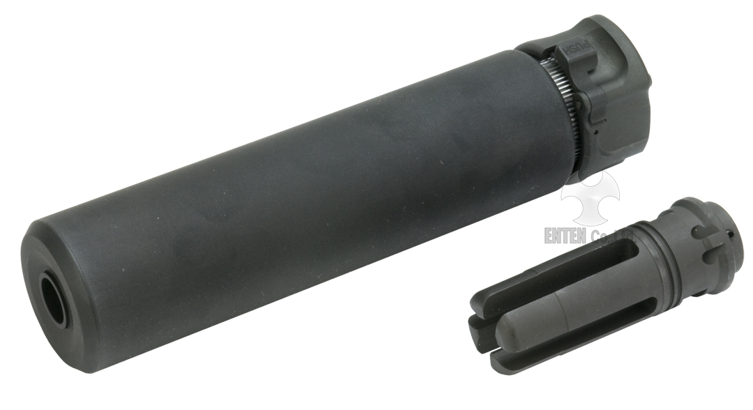 ANGRY GUN 14mm逆ネジ対応　Sure Fire SOCOM556QDサイレンサー＆FH-556-RCハイダーセット-BK