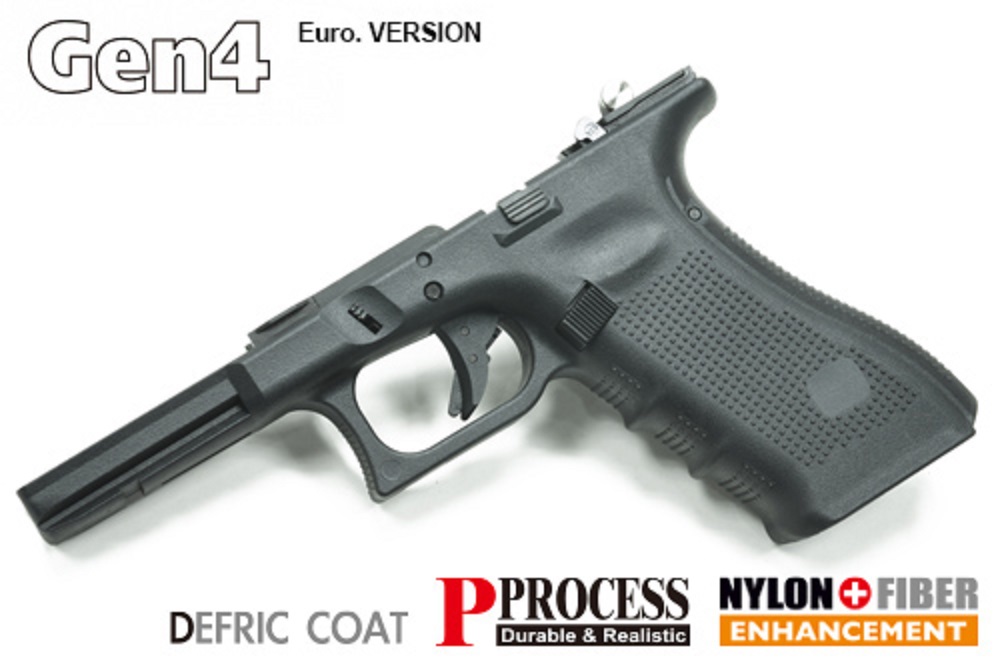 GUARDER マルイ GLOCK17 Gen.4対応 カスタムフレームグリップセット EUROタイプ BK