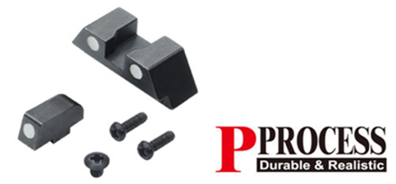 GUARDER 東京マルイ Glock17 Gen.5 MOS対応 スティールナイトサイトセット (GLK-522WHITE)