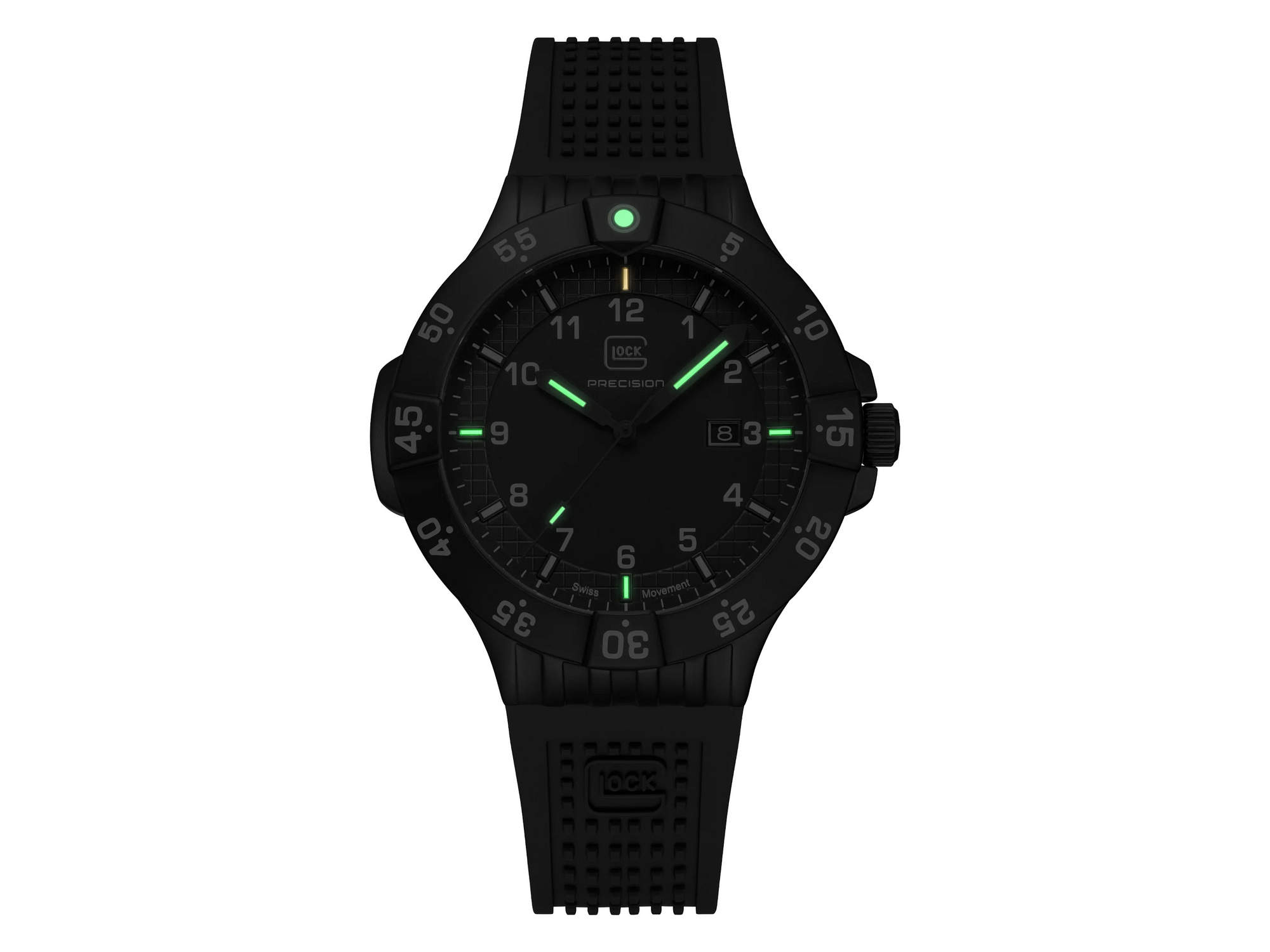 GLOCK PRECISION グロックウォッチ GW-15-3-22 TRIGALIGHTステンレスクウォーツ20気圧防水 (Gunmetal/Black)