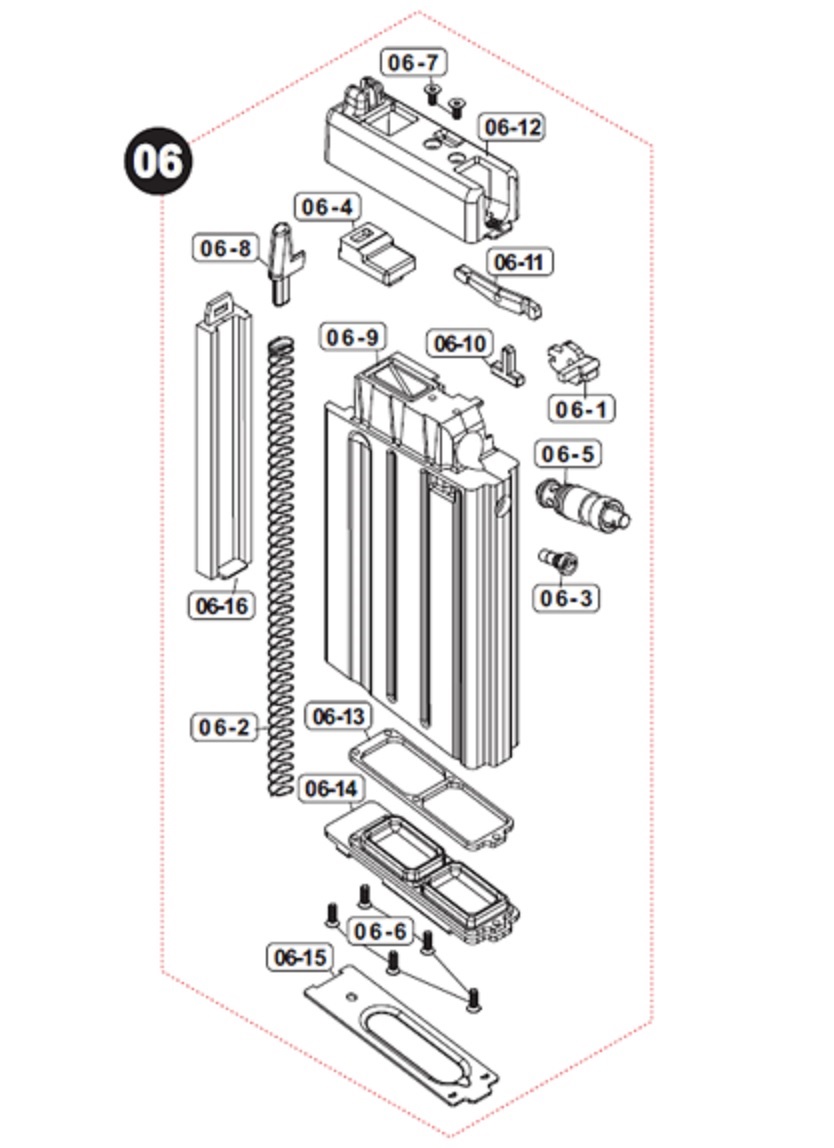 VFC M110 GBB パーツ/06-02 マガジンスプリング ［VG20SPG015］