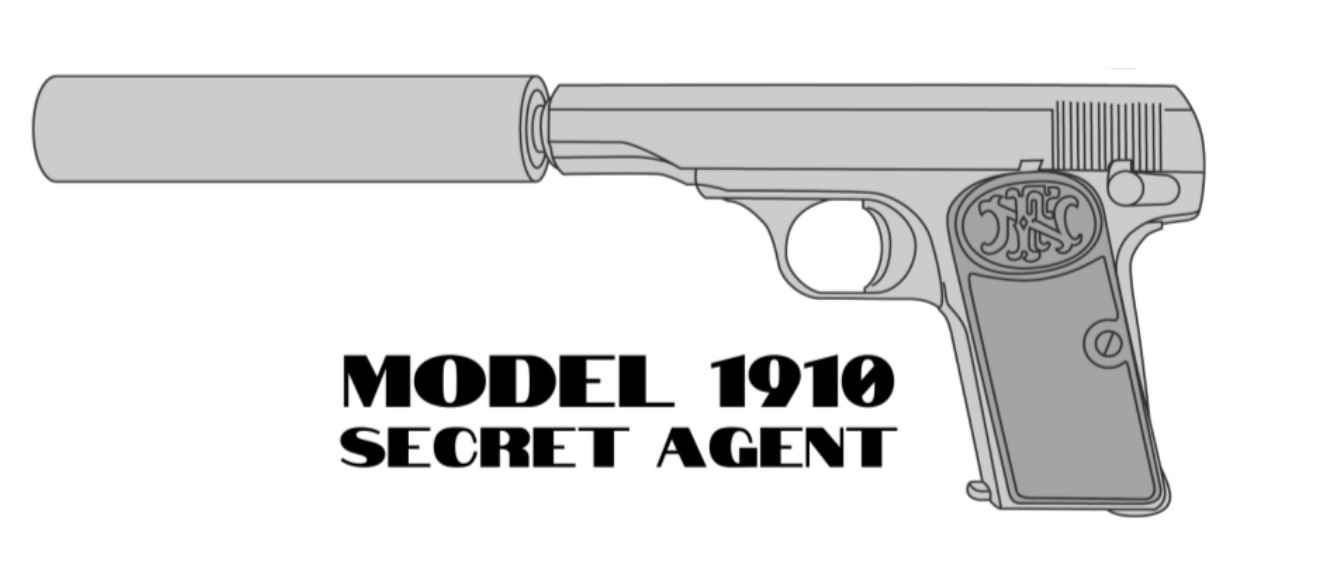 マルシン(Marushin)  M1910 5mmPFC 発火モデルガン 各種【ブラックサプレッサー付属】