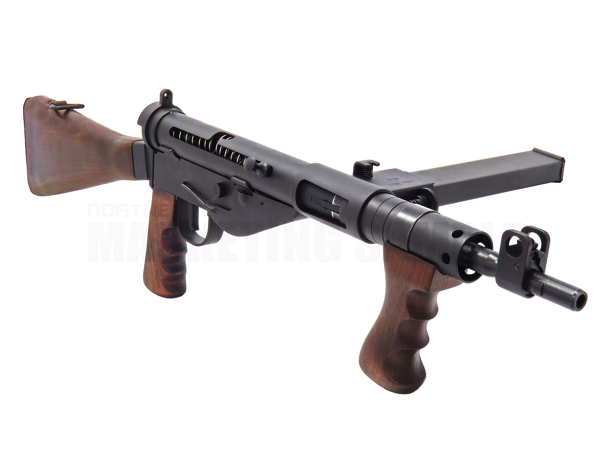 NorthEast Sten Mk5 木製ストック マシンカービンGBB (Elkington&Son M/78 marking)