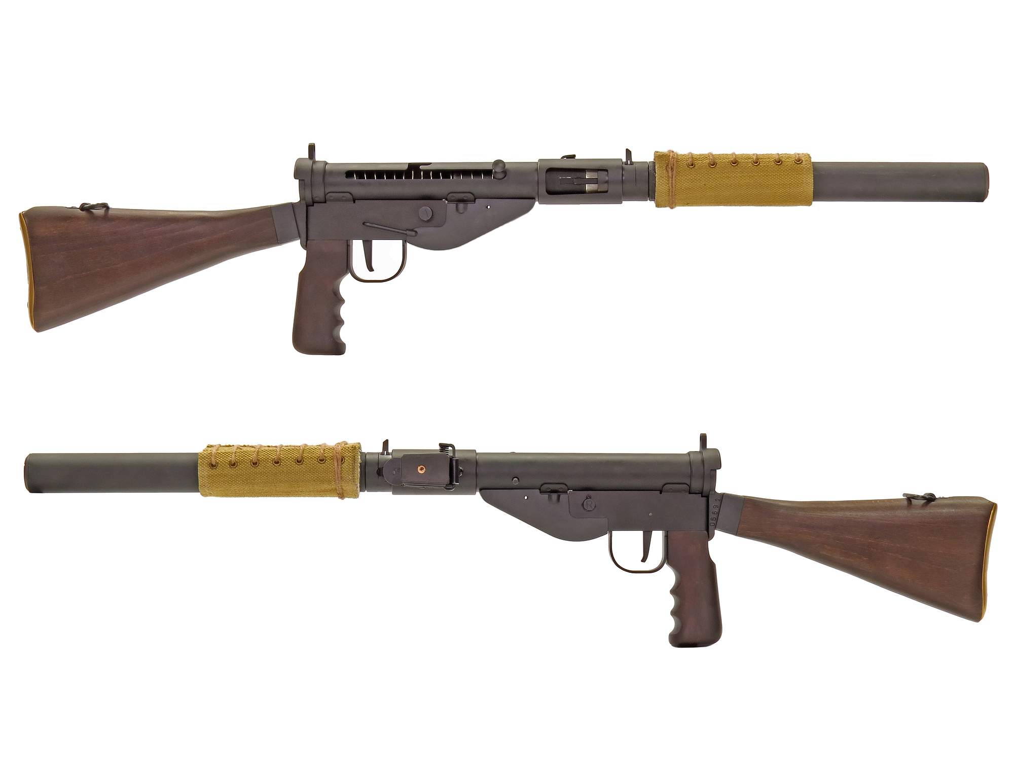 NorthEast Sten Mk6 木製ストック マシンカービンGBB (サイレンサー標準装備)