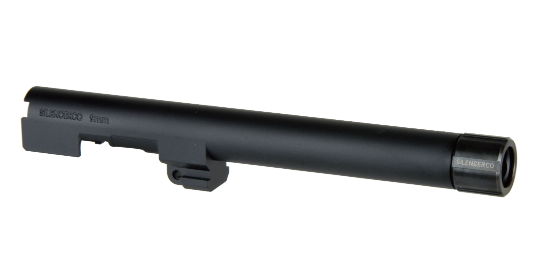 DETONATOR 東京マルイ Beretta M9/M9A1(新型)シリーズ専用 SilencerCoタイプ サイレンサー対応アルミアウターバレル BK (14mm逆ネジ)
