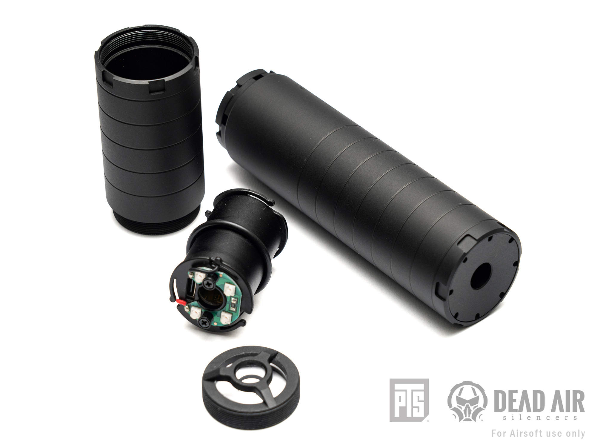 PTS Dead Air Wolfman Mockサプレッサー (トレーサー内蔵)  Black