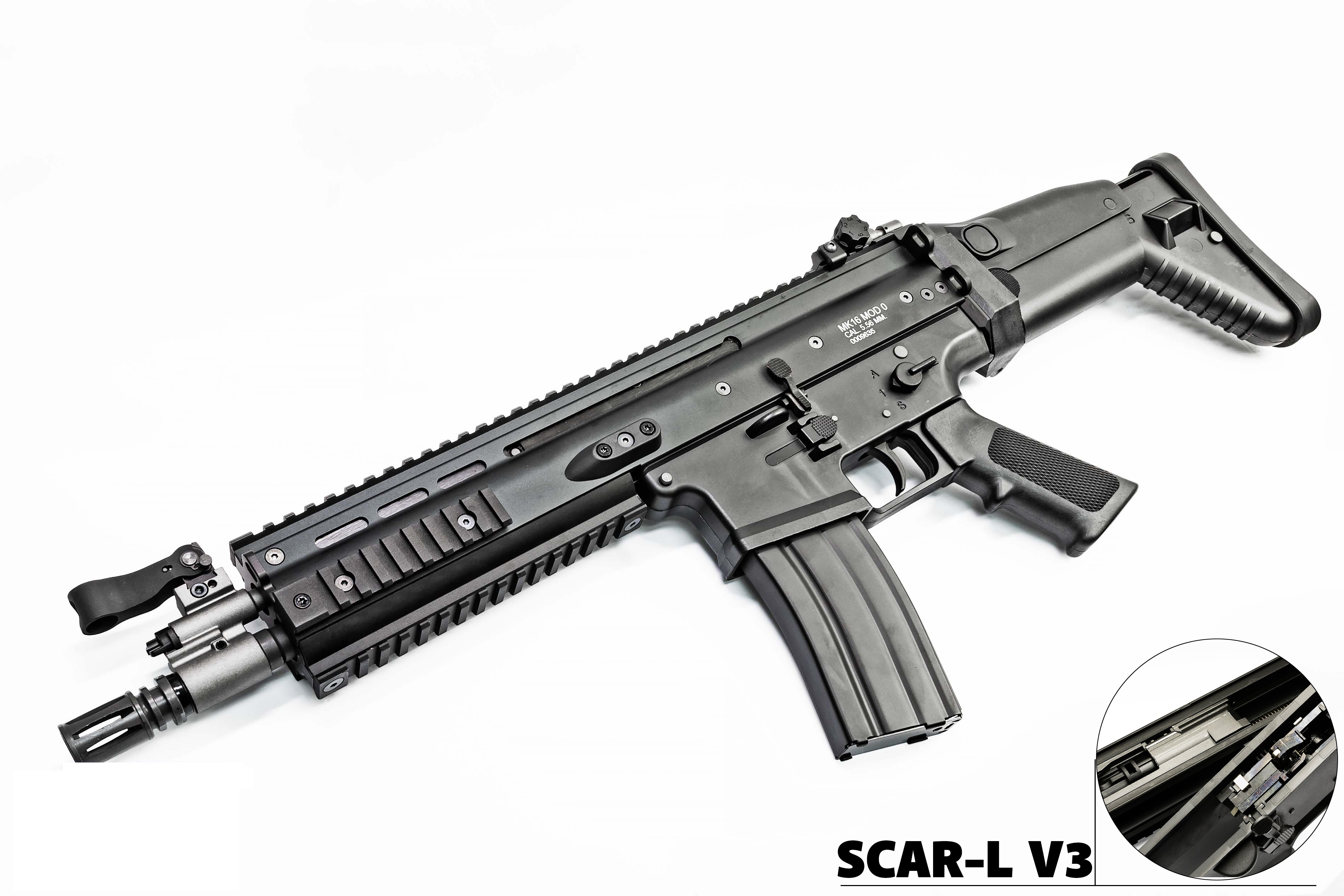 【NPAS】 WE SCAR-L CQC V3  GBB BK オープンチャンバーシステム