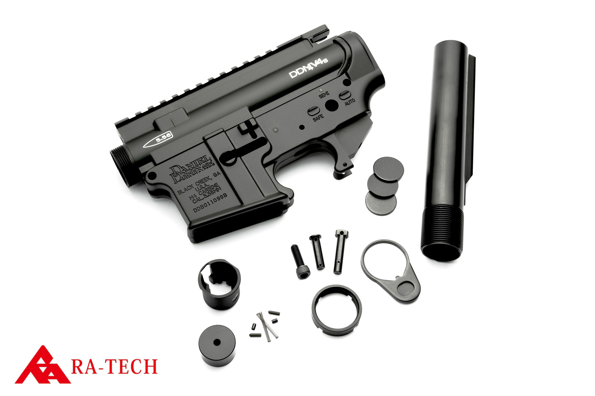 RA-TECH Daniel Defence 正式ライセンス鍛造 7075-T6アルミレシーバーセット マルイ M4 MWS用（RAG-Marui-AR-004）