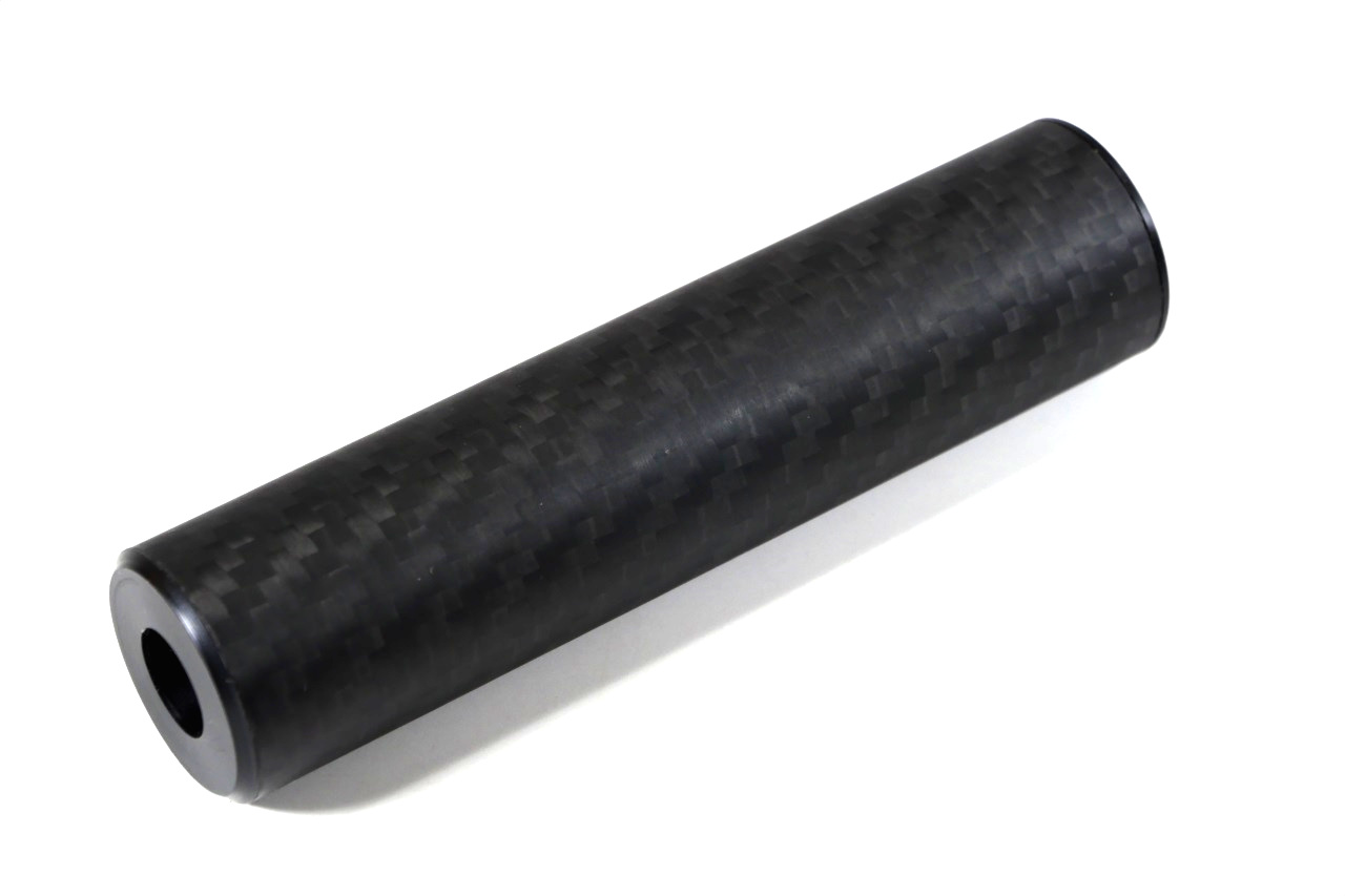 【オリジナル】 リアルカーボン サプレッサー M14逆ネジ 100mm Φ25mm