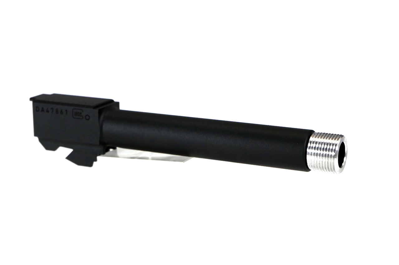 【オリジナル】GHK純正 Glock 17(G17) GBB用 アルミアウターバレル加工品 11mm逆ねじ加工済み（14mm逆ねじアダプター付）