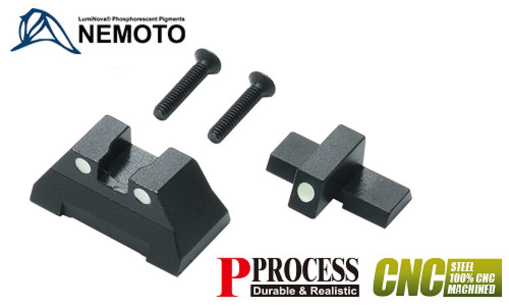 GUARDER マルイ USP GBB対応 スティールフロント/リア サイトセット (USP-12WHITE)