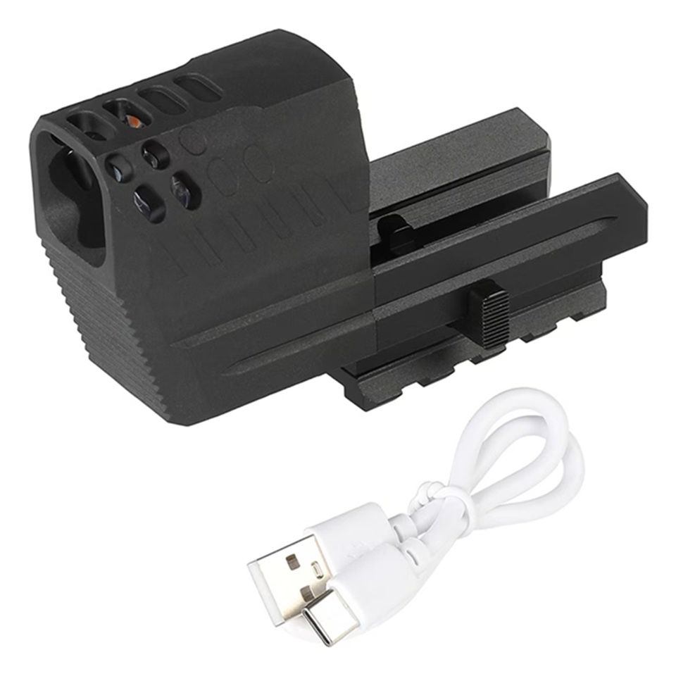 5KU SPIRITFIRE マズルフラッシュ トレーサー搭載 コンペンセイター SIG AIR P320 M18 GBB対応 BK