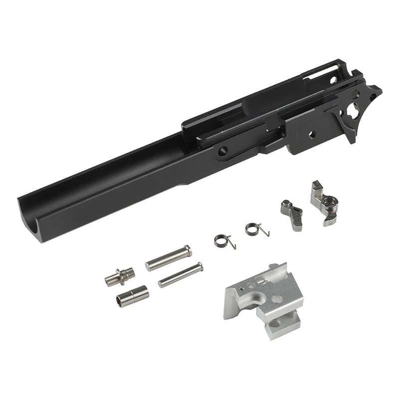 5KU CNCアルミ削り出し 4.3インチ ミドルフレーム Type1 Black (東京マルイハイキャパシリーズ適合)