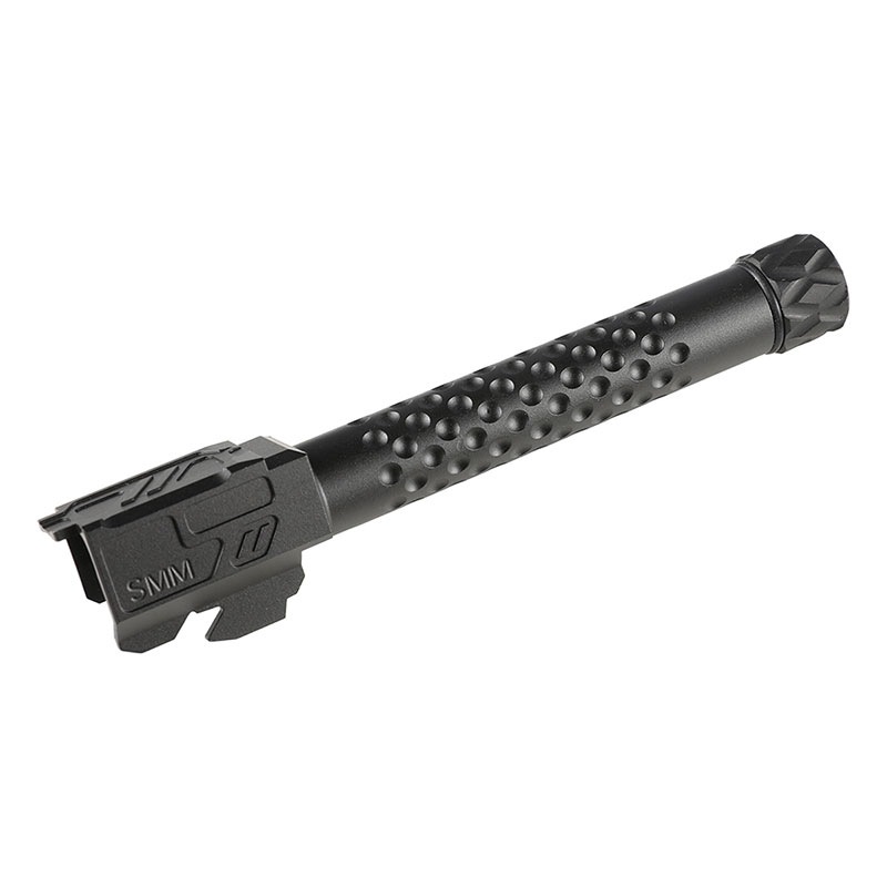 ノーブランド ZEVスタイル タクティカルディンプルアウターバレル BK (14mm逆ネジ/東京マルイ G17 Gen.3対応)