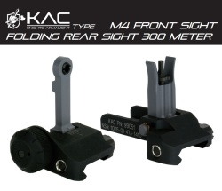 BJ TAC 20mmレール対応 KACタイプ フォールディングフロント&300Mリアサイトセット BK