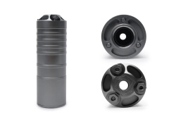 KIZUNA WORKS 14mm逆ネジ/24mm正ネジ対応 Hexagon Tactical DTKPタイプ サイレンサー BK