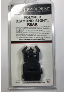 【実物】DIAMONDHEAD ポリマー ダイアモンド リアサイト BK 【撮影使用品】