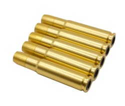 タナカ M700/M24/M40 カートリッジタイプ用 リアル・カートリッジ (真鍮風アルミ製) 5発セット