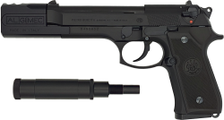 タナカ Beretta 92FS “Professional Comp” Evolution 2 HW ALL Black with Suppressor モデルガン