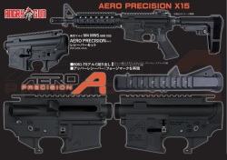 ANGRY GUN AERO PRECISIONタイプ アルミレシーバーセット 東京マルイ M4 MWSシリーズ用