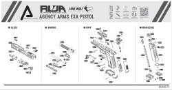 RWA AgencyArms EXA Pistolパーツ/01-01 スライド [VGC7URV910]