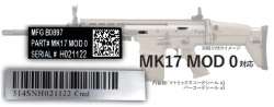 Blackjack Tactical IUIDラベル 【HK416 LONG / MK17W/CMD / MP7】