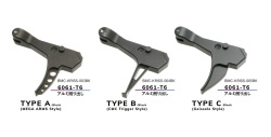 Bow Master アルミカスタムトリガー BK KRYTAC Kriss Vector GBB対応 【Type A/B/C】