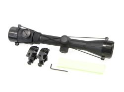CyberGun SwissArms 3-9×40mm イルミネーションライフルスコープ/ラバーコーティング (Redレティクル光量7段階切替/マウントリング付属)