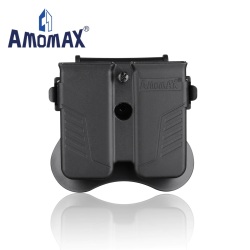 AMOMAX Universal ダブルマガジンポーチ (3段階サイズ調整可能 Single/Double Stacks両対応) BK