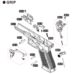 Umarex Glock17Gen.5パーツ/03-01 フレーム [VGC7GRP312]