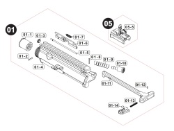 VFC HK416A5 GBBR/01-10 フォワードアシストノブ (V023BLT010)