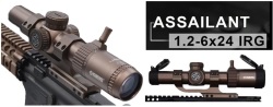 MARCOOL ASSAILANT 1.2-6x24 IRG ライフルスコープ +1ピース・マウント TAN