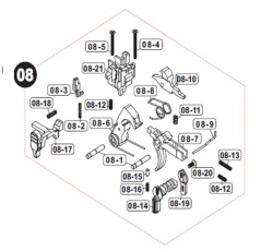 VFC M110 GBB パーツ/08-08 トリガースプリング ［VG20SPG009］
