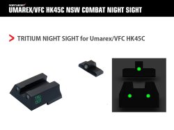 NorthEast HK45C NSW Combat NightSights/トリチウムナイトサイト (Umarex/VFC HK45C用)