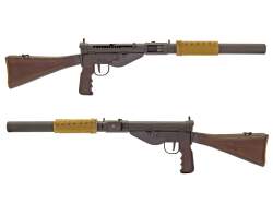NorthEast Sten Mk6 木製ストック マシンカービンGBB (サイレンサー標準装備)
