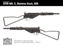 NorthEast Sten Mk2 スケルトンストック マシンカービンGBB (BSA marking)